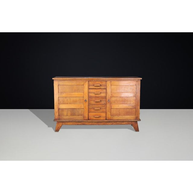 1940s Oak Sideboard from René Gabriel, France, 1940s For Sale - Image 5 of 10