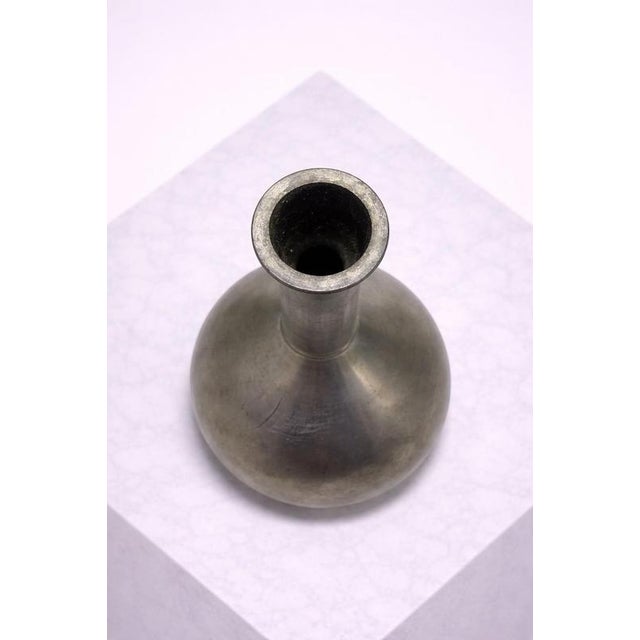 Swedish Art Deco Pewter Vase from GAB, Stockholm, 1931 For Sale - Image 6 of 7