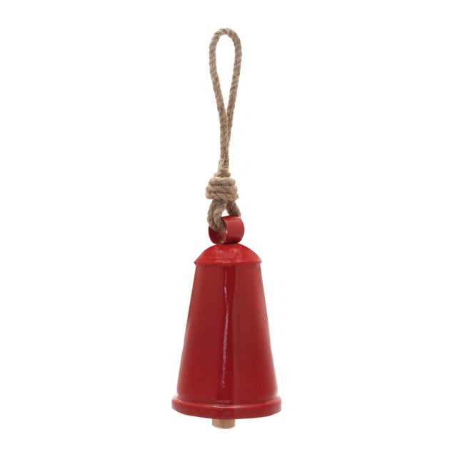 Add a rustic charm to your holiday decor with these Rustic Metal Bell Ornaments. Crafted from iron and featuring festive...