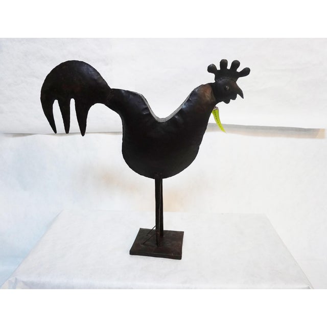 French Iron Rooster Sculpture For Sale - Image 9 of 12