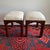 1980s Pair of Vintage Ethan Allen Asian-Inspired Upholstered Stools - A Pair For Sale - Image 5 of 9