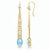 Vintage Inspired Topaz Dangle Earrings with colorless topazes. Art Nouveau Style Topaz Drop Earrings Silver, gold. Topaz...