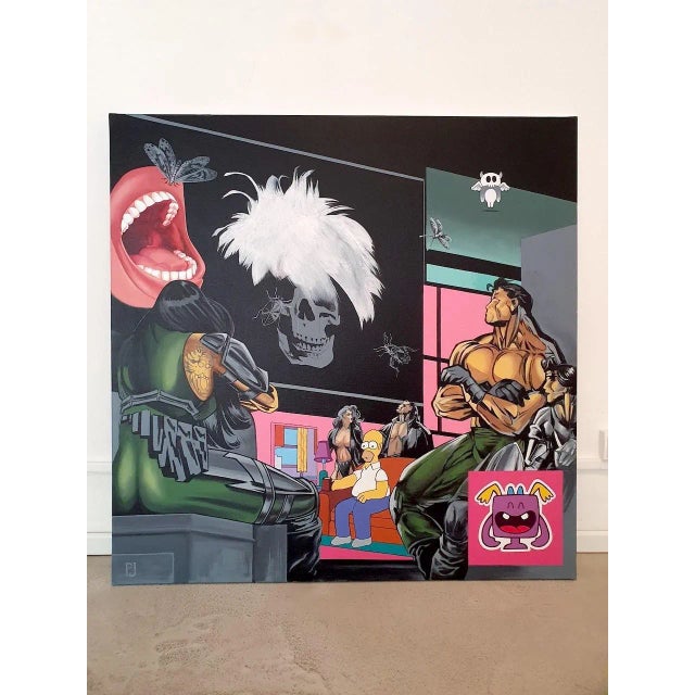 Pierre Jacob, Warhol Pop Portrait, 2020, Acrylic on Canvas For Sale - Image 4 of 5