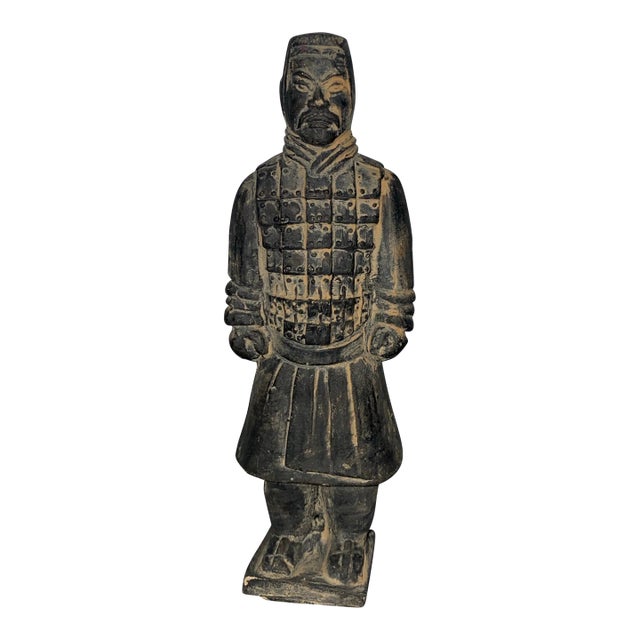 Vintage Terra Cotta Chinese Warrior Figure For Sale