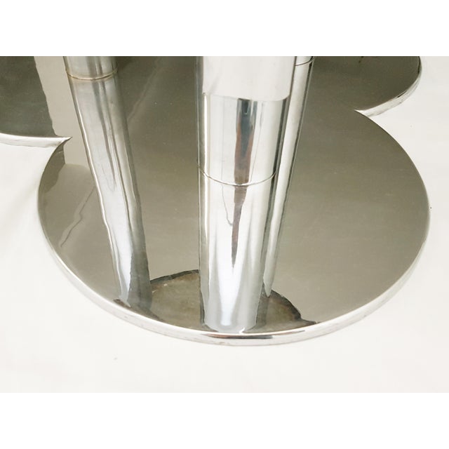 Metal Vintage Round Smoked Glass and Chrome-Plated Trifoglio Table by Sergio Asti for Poltronova, 1969 For Sale - Image 7 of 13