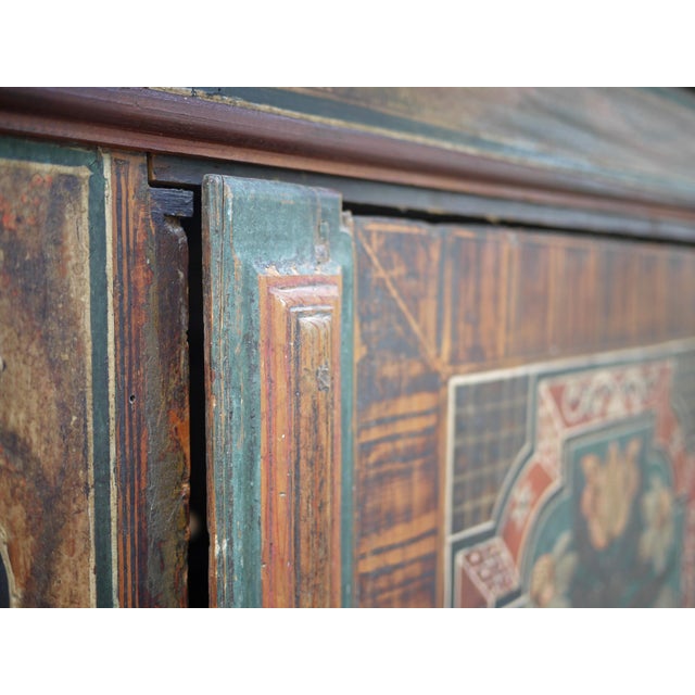 Antique Alpine Painted Wardrobe For Sale - Image 11 of 18