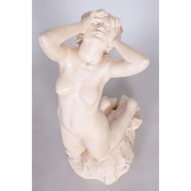1920s Art Deco Statue in Ceramic, Czech, 1920s For Sale - Image 5 of 10
