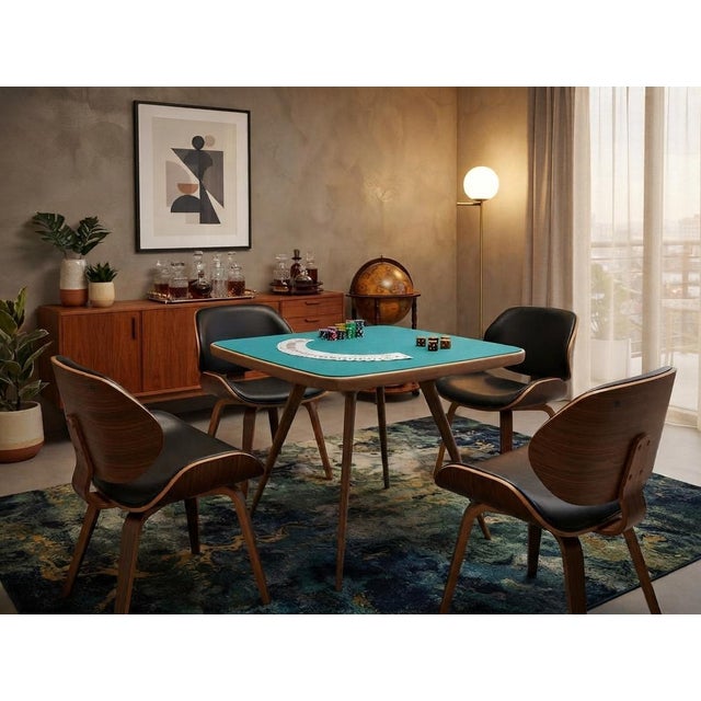 Wood Maple Wood Game Table from Cassina, 1950s For Sale - Image 7 of 8