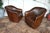 Martin Brattrud Vintage Pair of Brown Leather Channel-Tufted Club Chairs — Martin/Brattrud, 1987 For Sale - Image 4 of 18
