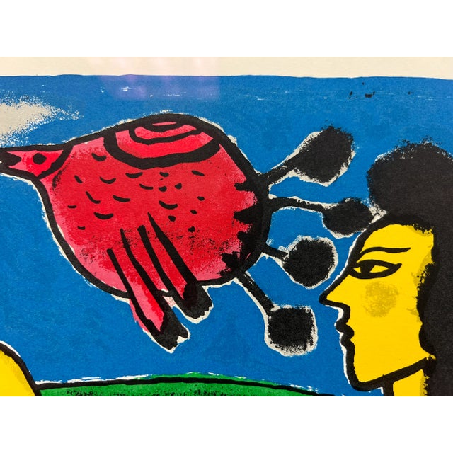 Postmodern Corneille, Guillaume (1922-2010), Artist’s Proof, Paradis De Femmes, Signed, 1991, Figurative Fantastical Warm Colors For Sale - Image 3 of 8