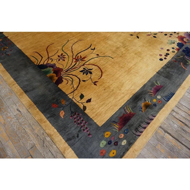 1920s Chinese Art Deco Carpet ( 9' x 11'6" - 274 x 351 ) For Sale - Image 9 of 12
