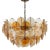 1970s Vistosi “Amber Cascade” Murano Glass Disc Chandelier, Italy For Sale
