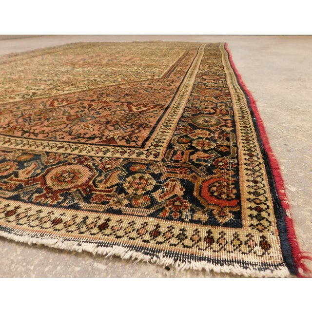 Antique Persian Sarouk Farahan Rug - 4′ × 6′2″ For Sale - Image 9 of 13