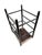 Vintage 1940s Primitive Wooden Stool W/ Black Painted Frame & Premier Egg Mash Feed Sack Seat - 25.5" Tall For Sale - Image 16 of 17