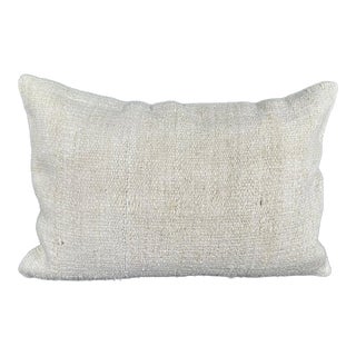 Turkish Hemp Pillow Cushion Natural Beige Pillow Cushion Cover 16 "x 24" For Sale