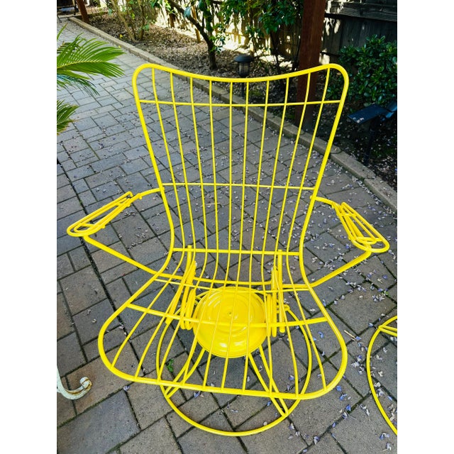 1960s MidCentury Metal Wire Chairs Attributed to Homecrest a Pair Chairish