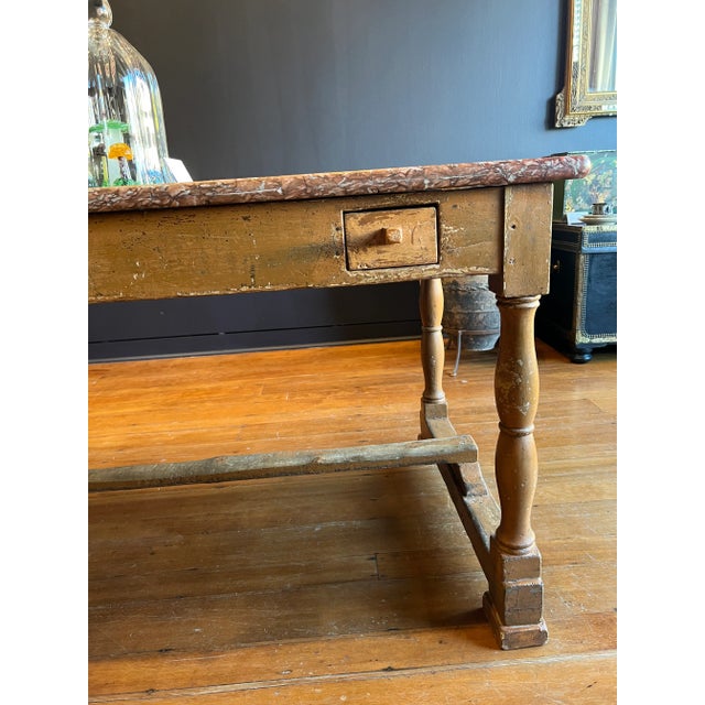 19th Century Marble French Convent Table For Sale - Image 9 of 12
