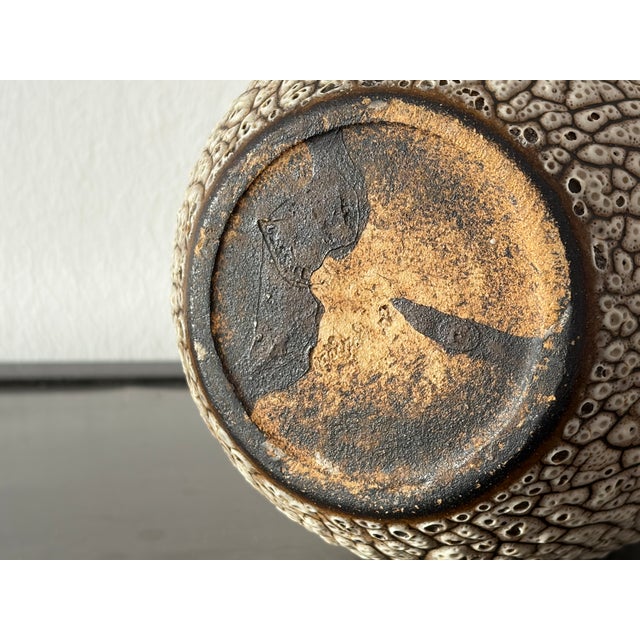 Hand-Thrown Ceramic Vase with Shrink Glaze by Albert Kiessling, 1950s For Sale - Image 16 of 18