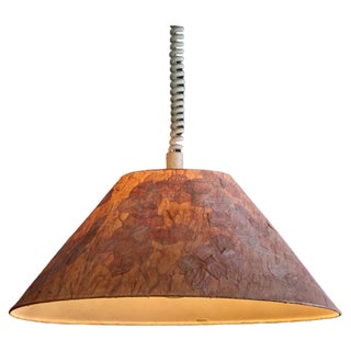 Pendant Lamp with Paper Shade attributed to Marianne Koplin, 1970s For Sale
