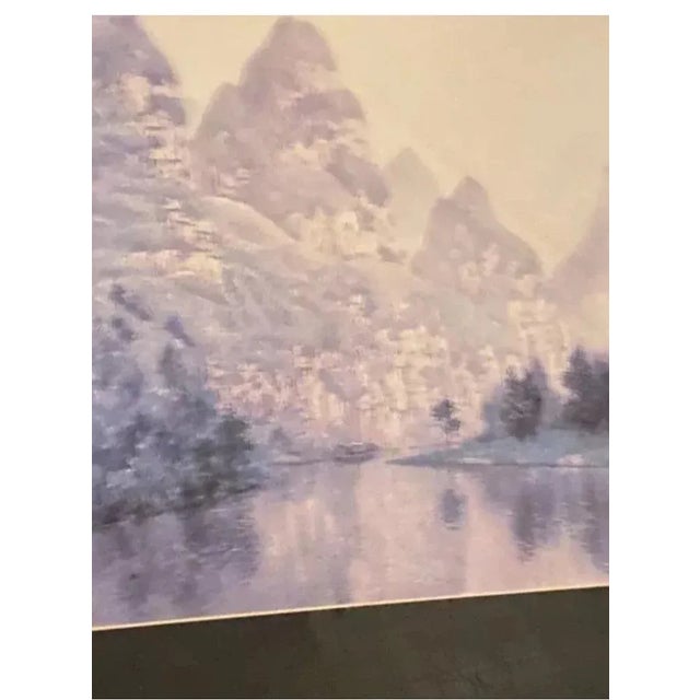 Mid 20th Century Original Signed Song Di Asian Modern Shanshui Painting For Sale - Image 5 of 12