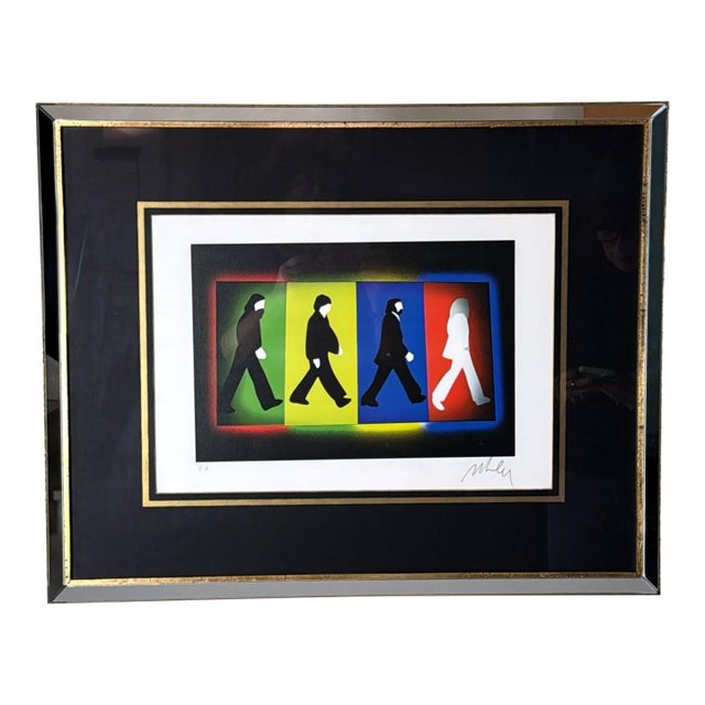 1960s Marco Lodola Color Screenprint on Paper, “a.p.” (Artist’s Proof) Mirror-Frame For Sale
