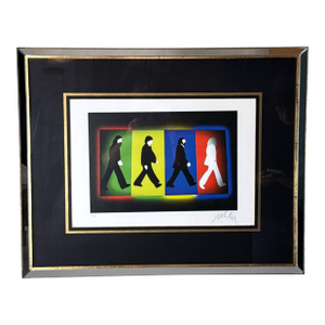 1960s Marco Lodola Color Screenprint on Paper, “a.p.” (Artist’s Proof) Mirror-Frame