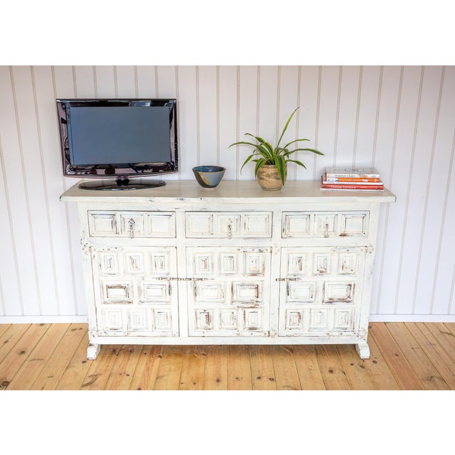 Vintage Spanish Sideboard in Oak, 1920s For Sale - Image 10 of 18