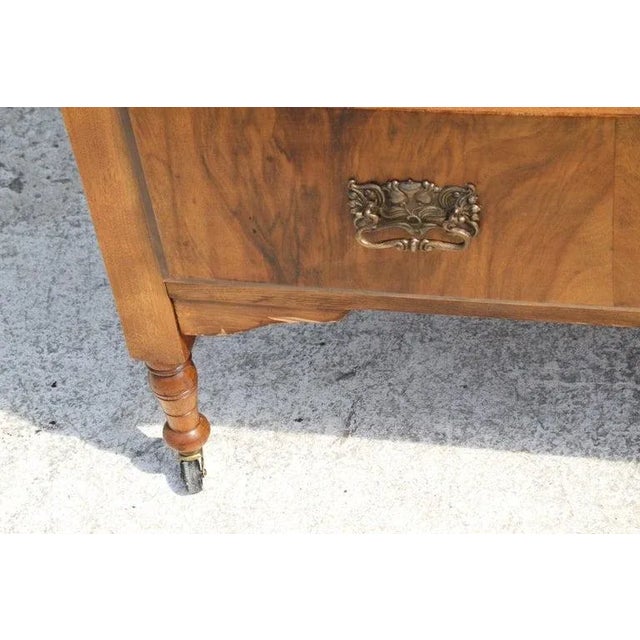 Late 19th Century Antique Victorian Walnut Mirrored Vanity Dresser For Sale - Image 10 of 13