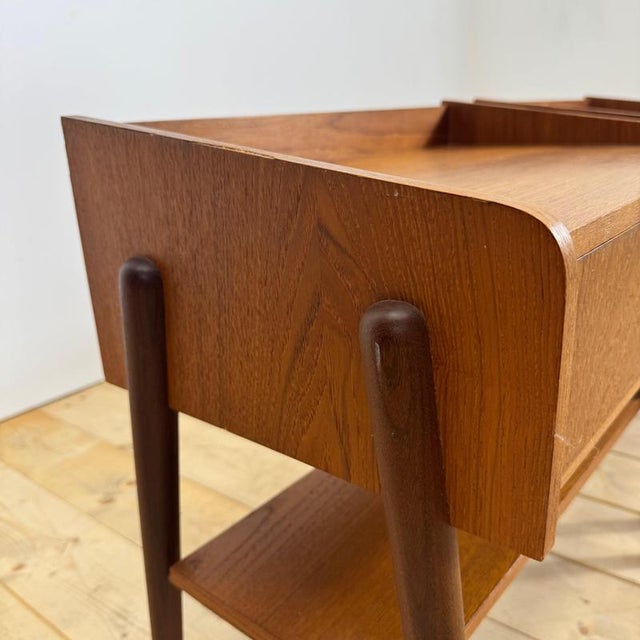 Wood Danish Teak Bedside Tables, 1960s, Set of 2 For Sale - Image 7 of 14
