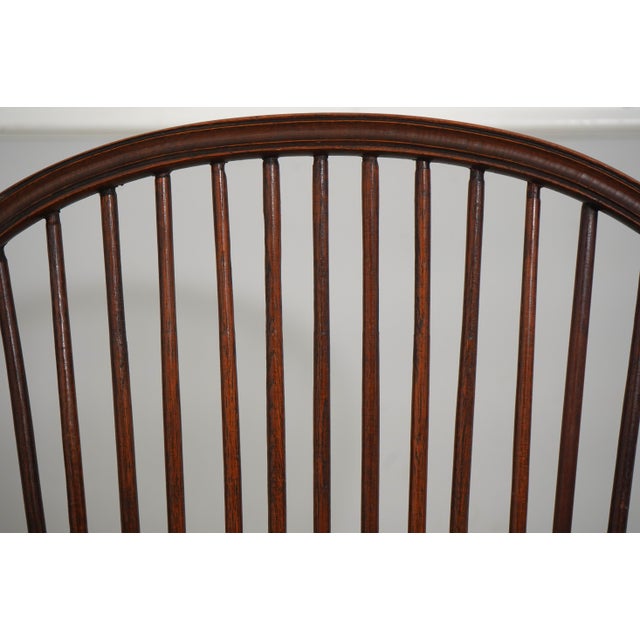 1970s Set of 6 Bow Back English Windsor Chairs For Sale - Image 5 of 18