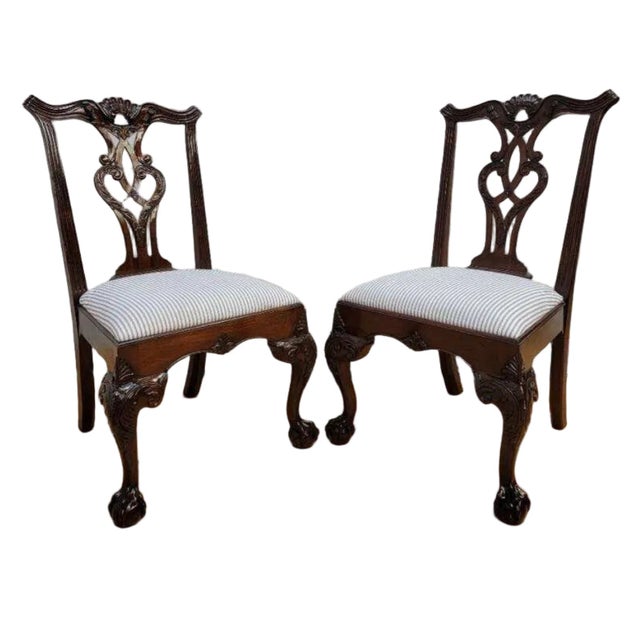 Late 20th Century Vintage Chippendale Style Dining Chairs by Henredon - Ritterhouse Collection - Set of 6 For Sale - Image 5 of 7