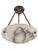 1930s French Art Deco Alabaster Pendant Light, White W/ Charcoal Grey Veining For Sale - Image 9 of 17