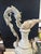 Late 20th Century Vintage Cast Metal Figural Ewer With Cherub & Marble Base, 24” For Sale - Image 5 of 10
