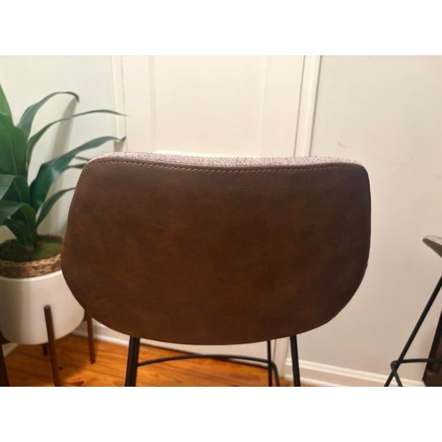 SUNPAN Home Square Sunpan McCoy 26.5in Upholstered Counter Stools Set of 2 For Sale - Image 4 of 7