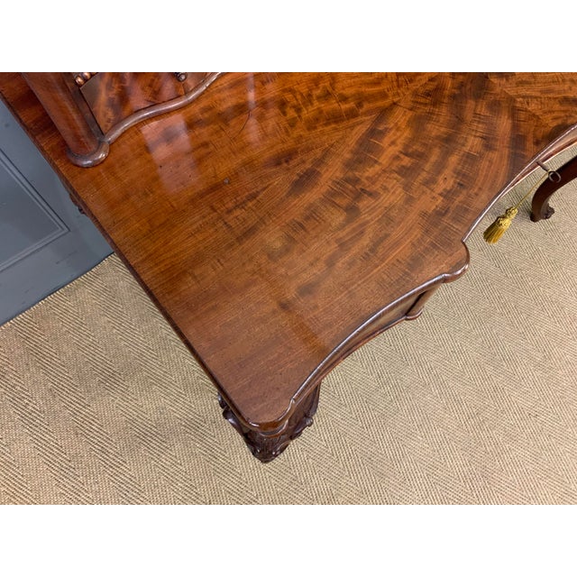 Flame Mahogany Writing Desk, 1860s For Sale - Image 16 of 18