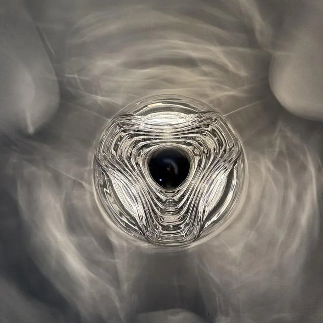 Wave Glass Wall Lamp from Peill & Putzler, 1970s, in Good conditions. Designed 1970 to 1979 This piece has an attribution...