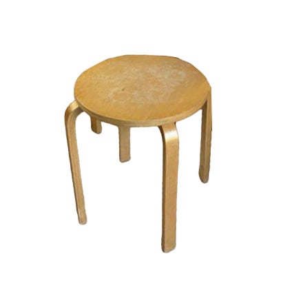 Vintage Oak Wooden Stool For Sale
