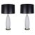 Pair of Italian Mid-Century Frosted White Murano Glass Table Lamps, 1950s For Sale In New York - Image 6 of 7