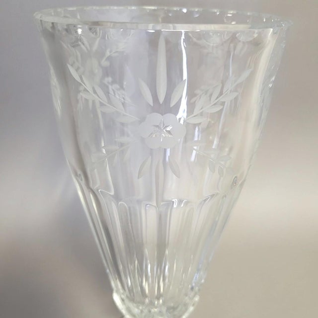 1990s Gorham Handcut Crystal Vase, Chantilly Collection, 1990s For Sale - Image 5 of 5