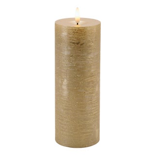 Metallic FIA Wick LED Candle (Set of 2) For Sale