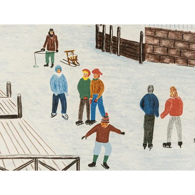 Swedish Winter, Color Lithograph For Sale - Image 4 of 11