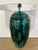 Textile Modern Emerald Drip Glaze Ceramic Ceralene Table Lamp For Sale - Image 7 of 7