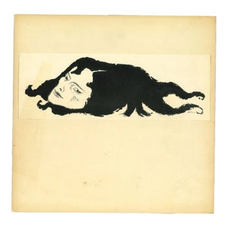 Adolf Reinhold Hallman, Erinyes, Chinese Ink Drawing, 1956 For Sale