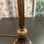 Bronze Finish Metal and Stone Lamp With Custom Silk Shade For Sale - Image 4 of 5