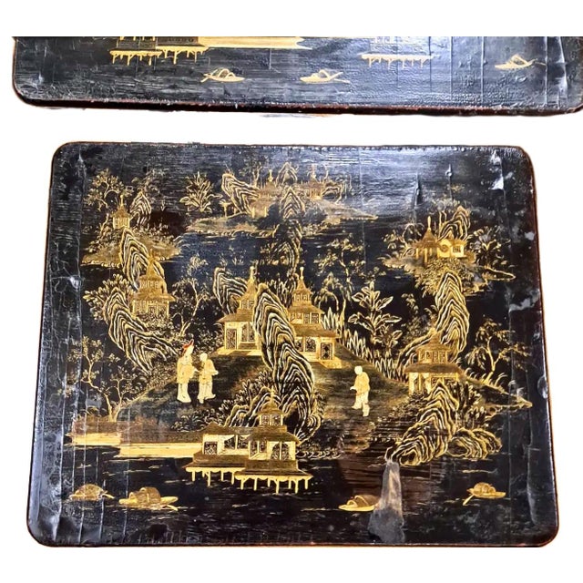 19th Century Set of Three Chinese Nesting Tables For Sale In San Francisco - Image 6 of 9