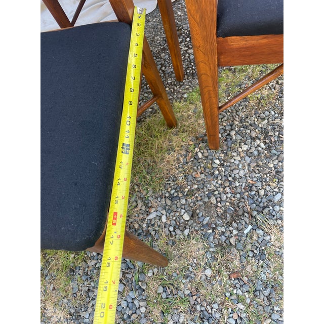 Set of 4 Attributed to Merton Gershun for American of Martinsville "Accord" Walnut & Cane Dining Chairs For Sale - Image 10 of 11