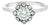 Vintage Style Floral Diamond Engagement Ring 14k White Gold 0.71ctw Aig Certified, Size 6 For Sale