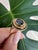 1960s Vintage Halo Ring, 18k Yellow Gold, Certified No-Heat Ceylon Sapphire 2cts For Sale - Image 6 of 6