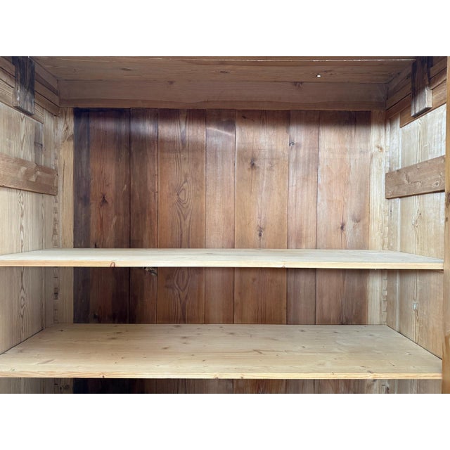 Farmhouse Cabinet in Natural Wood, 1890s For Sale - Image 5 of 12