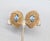Napier Vintage 1950s Signed Napier Goldtone Faux-Aquamarine Clip Earrings-2 Pieces For Sale - Image 4 of 8